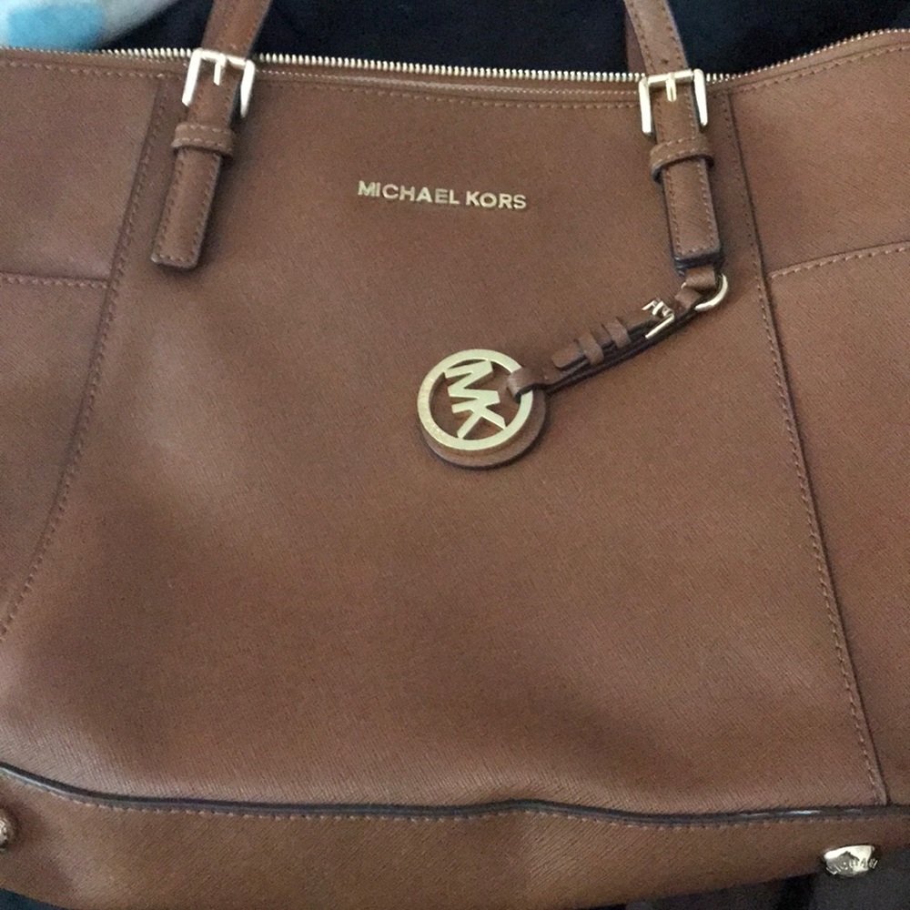 Tan Michael Kors Satchel
